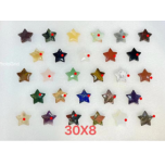 Star Gemstone (30x8 mm) - 24 pcs pack - Amethyst